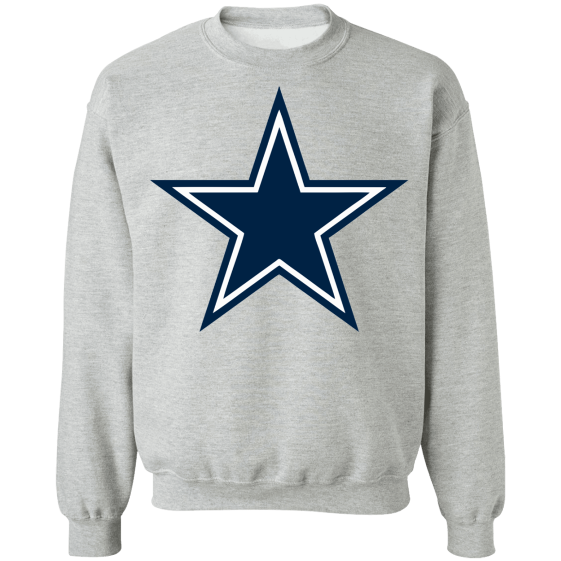 Dallas Cowboys M 19 Arben Crew Neck Sweater Gray - The Locker Room of Downey